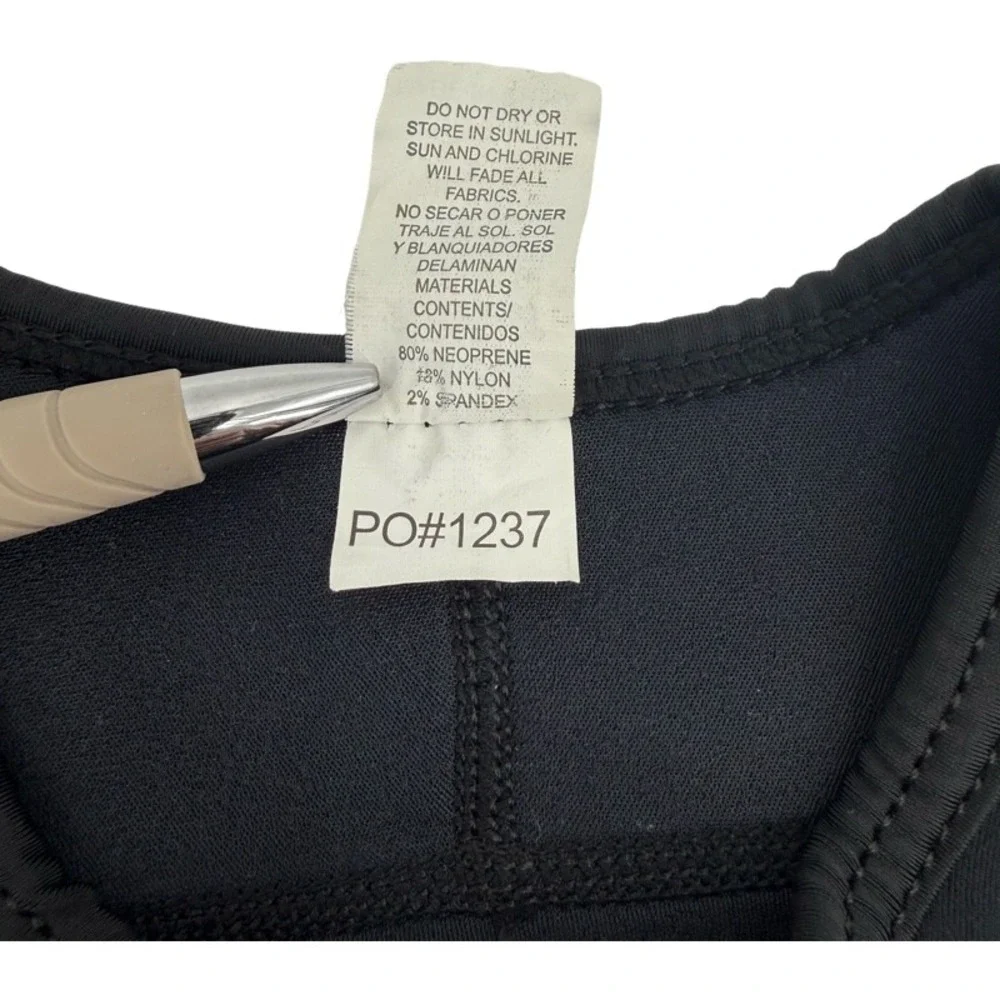 NeoSport Large Wetsuit Vest Black 2.5mm X-SPAN Full Zip Sleeveless‎ Scuba Unisex